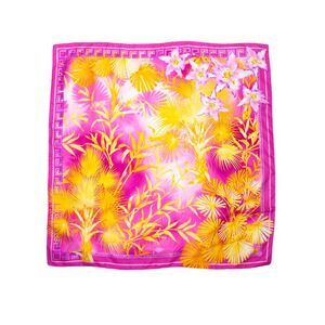 Atelier Versace Pink scarf with jungle print